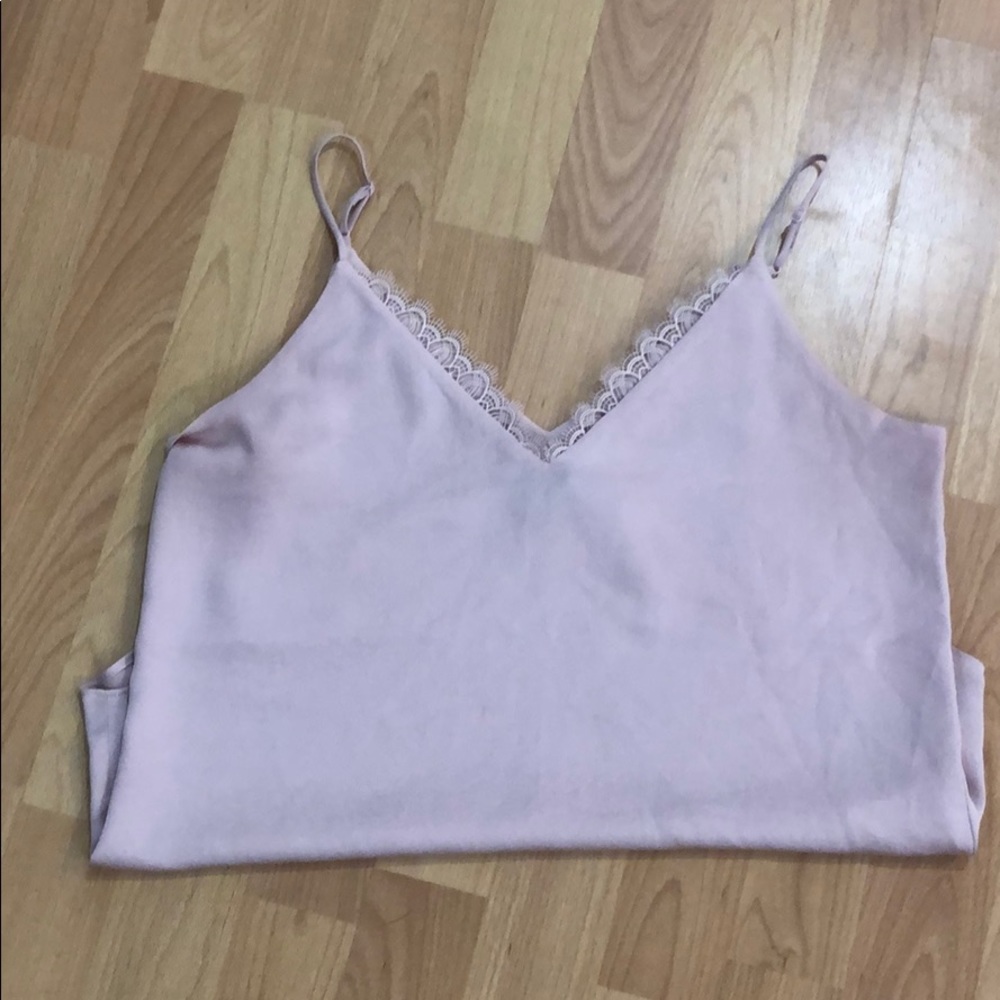 Express downtown cami with lace trim